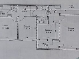 Apartament de vânzare 3 camere, în Constanţa, zona Dacia