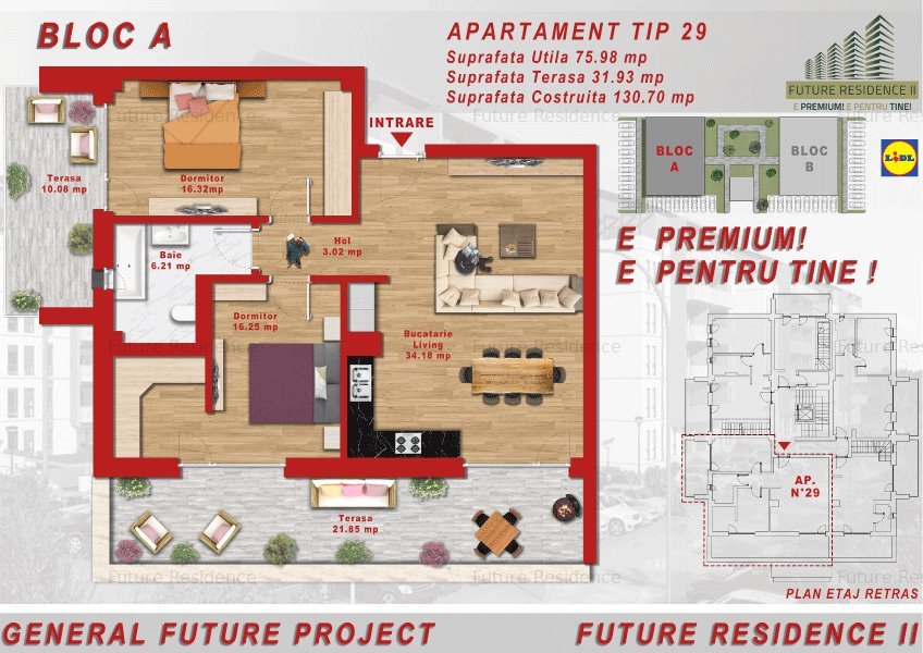 Apartament 3 Camere Penthouse - Lift -Parcare Ext. - Piscina - Finisaje Premium - imaginea 6