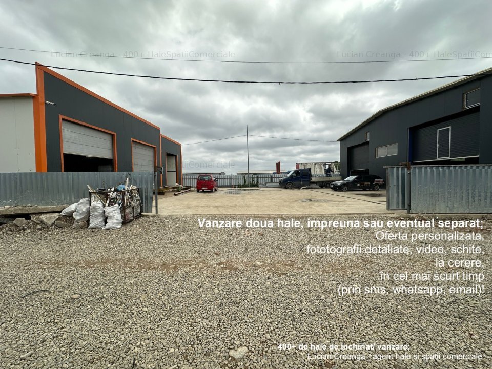 Hale 315mp si 565mp de vanzare, Tomesti, str. prof. Olteanu