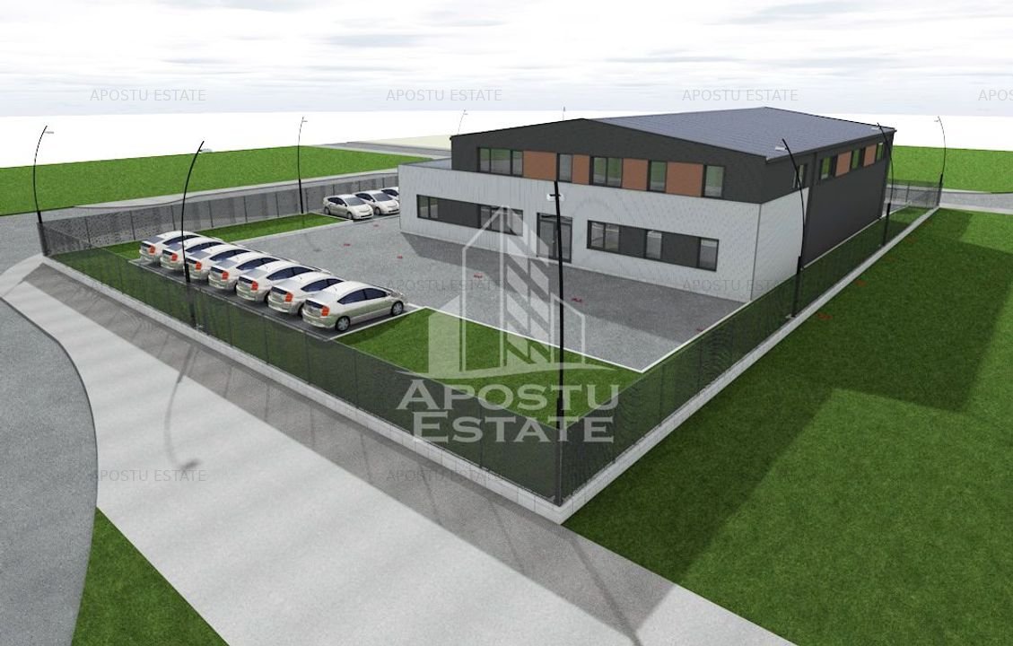 Hala noua 598 mp construiti de inchiriat cu birouri DN 6