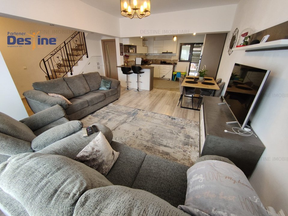 Casa 4C triplex P+M+POD 107 mp utili 180mp teren MOBILAT+UTILAT HORPAZ