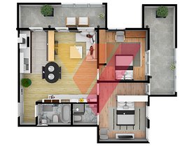 Apartament de vânzare 3 camere în Sibiu, Terezian