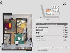 Apartament de vânzare 3 camere, în Cluj-Napoca, zona Bună Ziua
