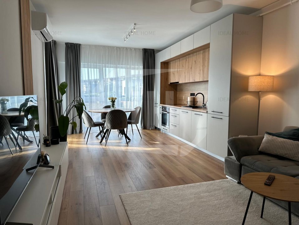 Apartament 3 camere, terasa, parcare, complet mobilat si utilat modern