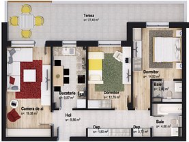 Dezvoltator: Apartament de vanzare 3 camere, în Brasov, zona Tractorul
