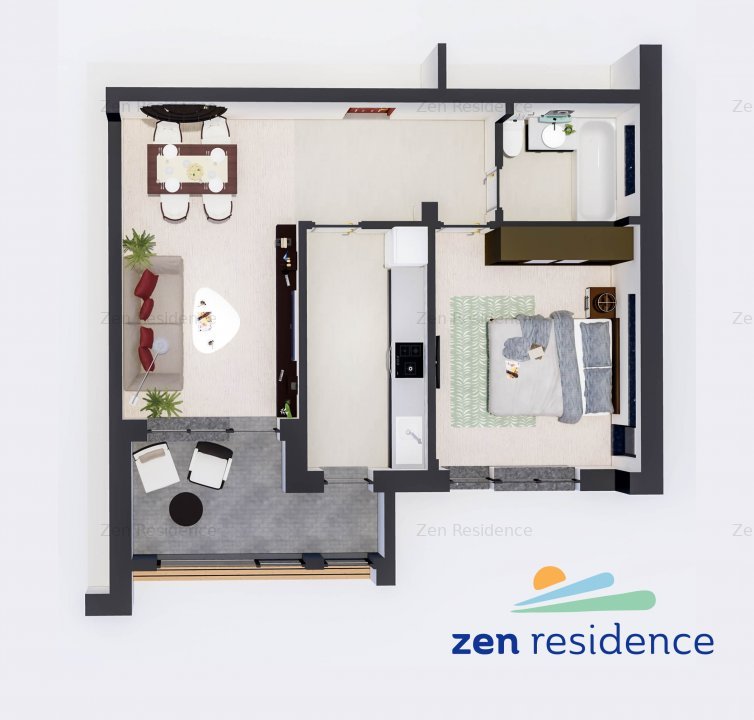 Apartament 2 Camere - Zen Residence Constanta - imaginea 1