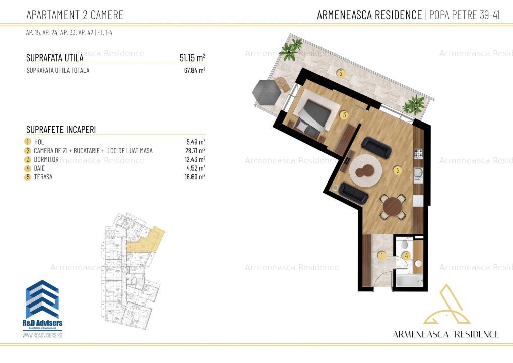 Apartament 2 Camere | Incalzire in pardoseala Lux|Armeneasca-Rosetti!! - imaginea 4