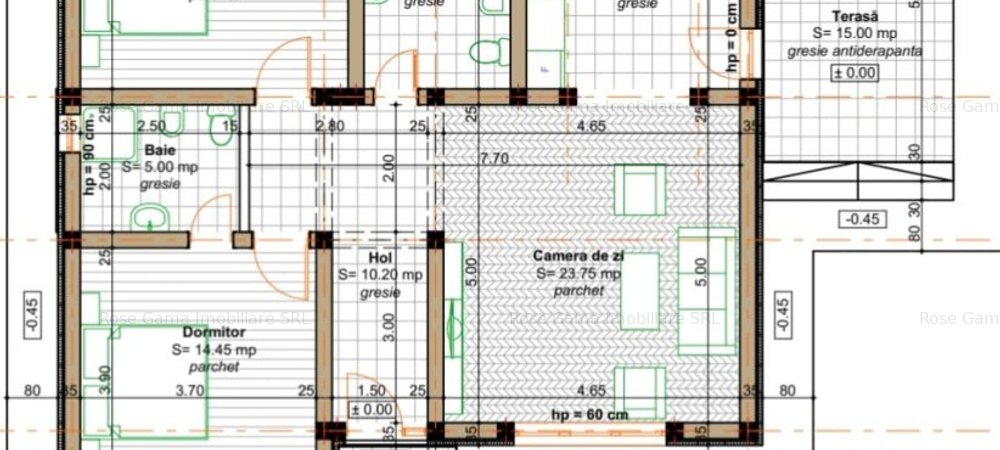Casa individuala plan parter, 3 camere, 420mp teren, Miroslava - imaginea 0 + 1
