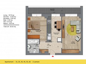 Apartament de vânzare 2 camere, în Popeşti-Leordeni, zona Sud