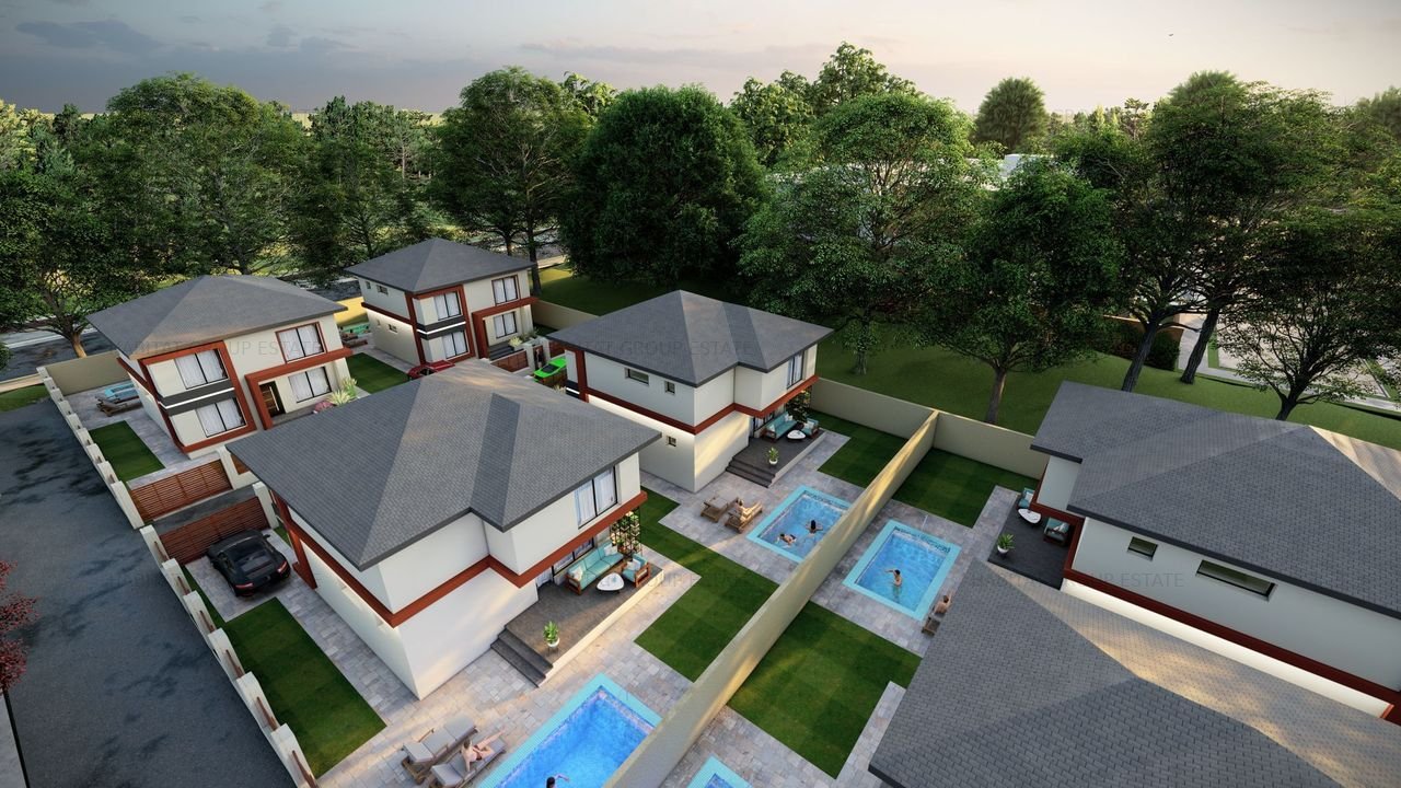 Casa moderna 4 camere, 3 bai, 290 mp teren, piscina exterioara, Berceni