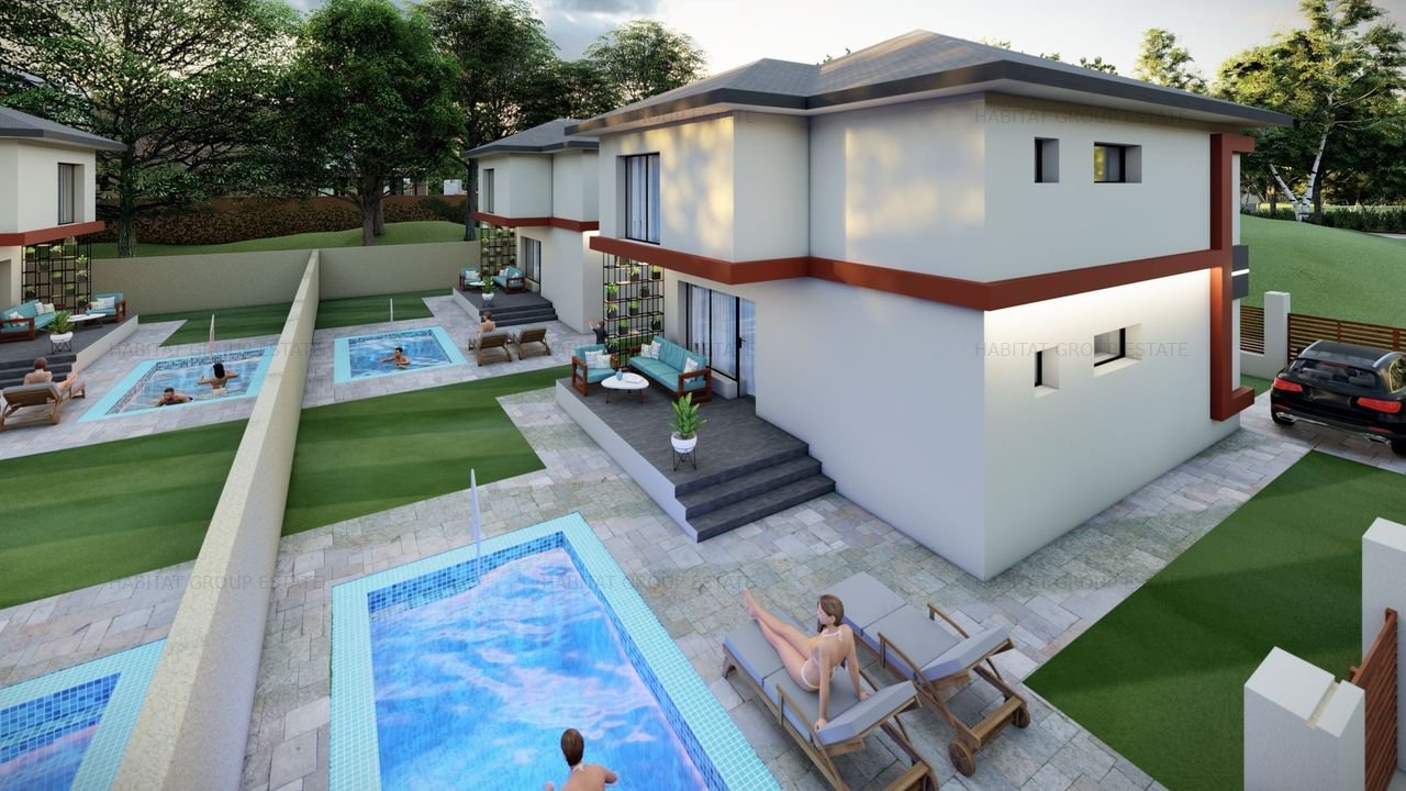 Casa lux 4 camere, 3 bai, dressing+ piscina- Berceni