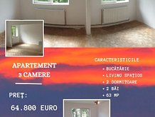 Apartament de vânzare 3 camere în Sfantu Gheorghe, Simeria