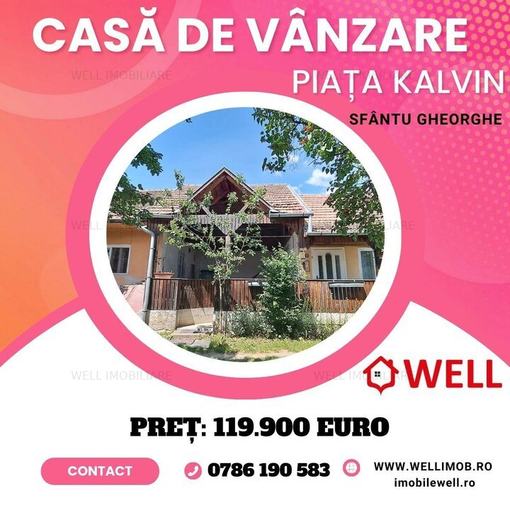 De vânzare casă familială în Sfântu Gheorghe, pe Piața Kalvin!