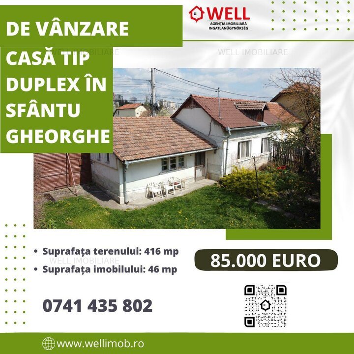 De vânzare casă tip duplex în Sfântu Gheorghe pe strada József Attila!