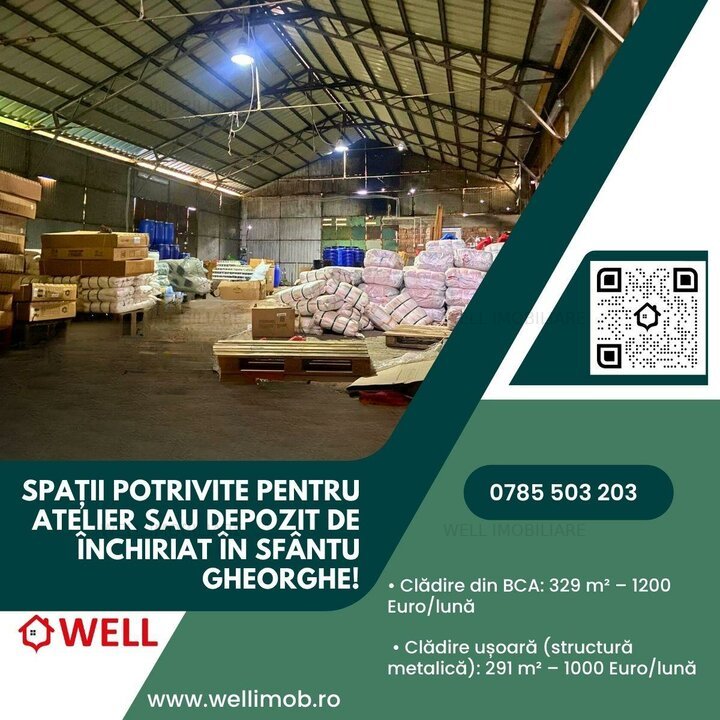 Spații potrivite pentru atelier sau depozit de închiriat în Sfântu Gheorghe!