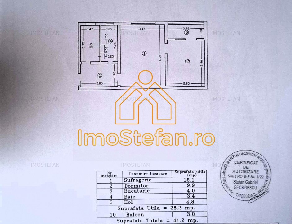 Mangalia | 2 camere, 38.2 mp, Et. 4/4, 49.500EUR | Ideal Investie!