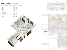 Apartament de vânzare 3 camere, în Floreşti