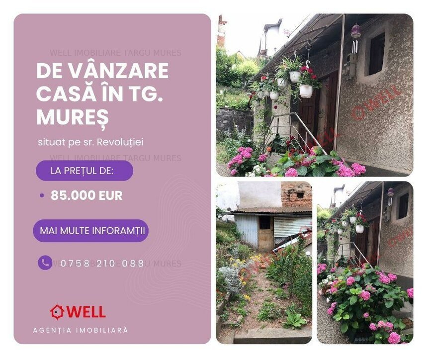 De vânzare o casă pe curte comună cu încă 5 familii situat în Târgu Mureș pe st