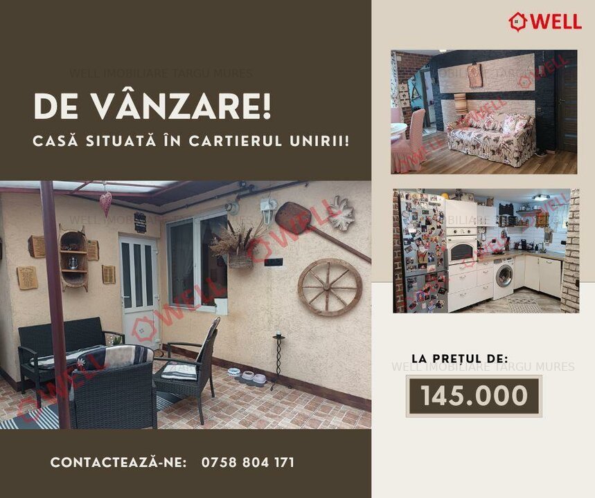 De vânzare o casă situată în cartierul Unirii, Tg.Mureș!