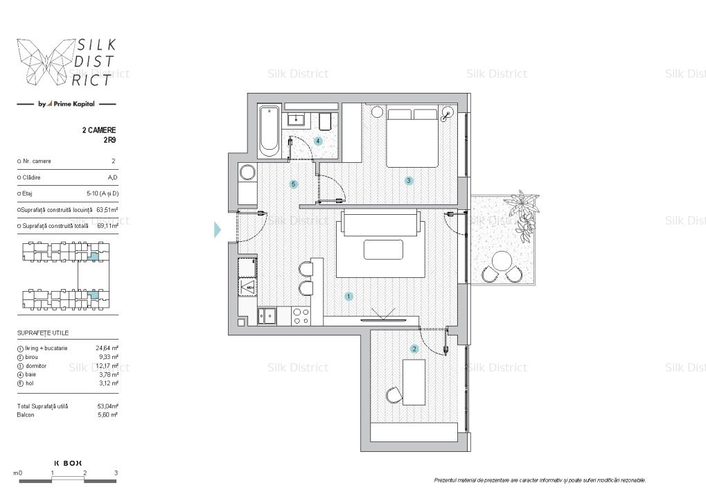 Apartament 2 camere - Silk District - imaginea 1
