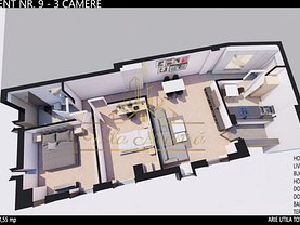 Apartament de vânzare 3 camere, în Râmnicu Vâlcea, zona Cetăţuia