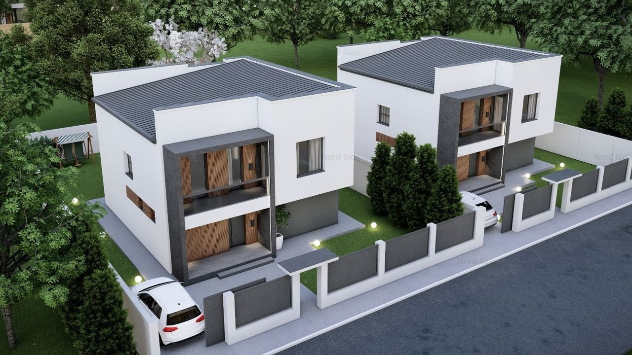 Vile Otopeni 5 camere, POMPA DE CALDURA, 400m2 curte, 0% COMISION