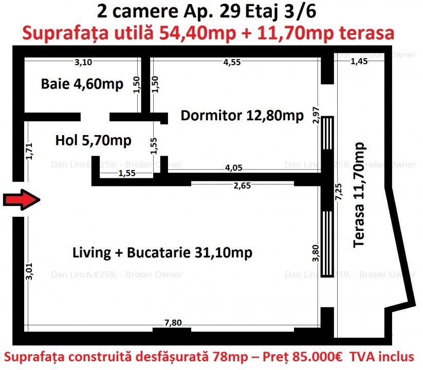 Sunrise Residence Mamaia Nord-2 camere in bloc cu piscina - imaginea 11