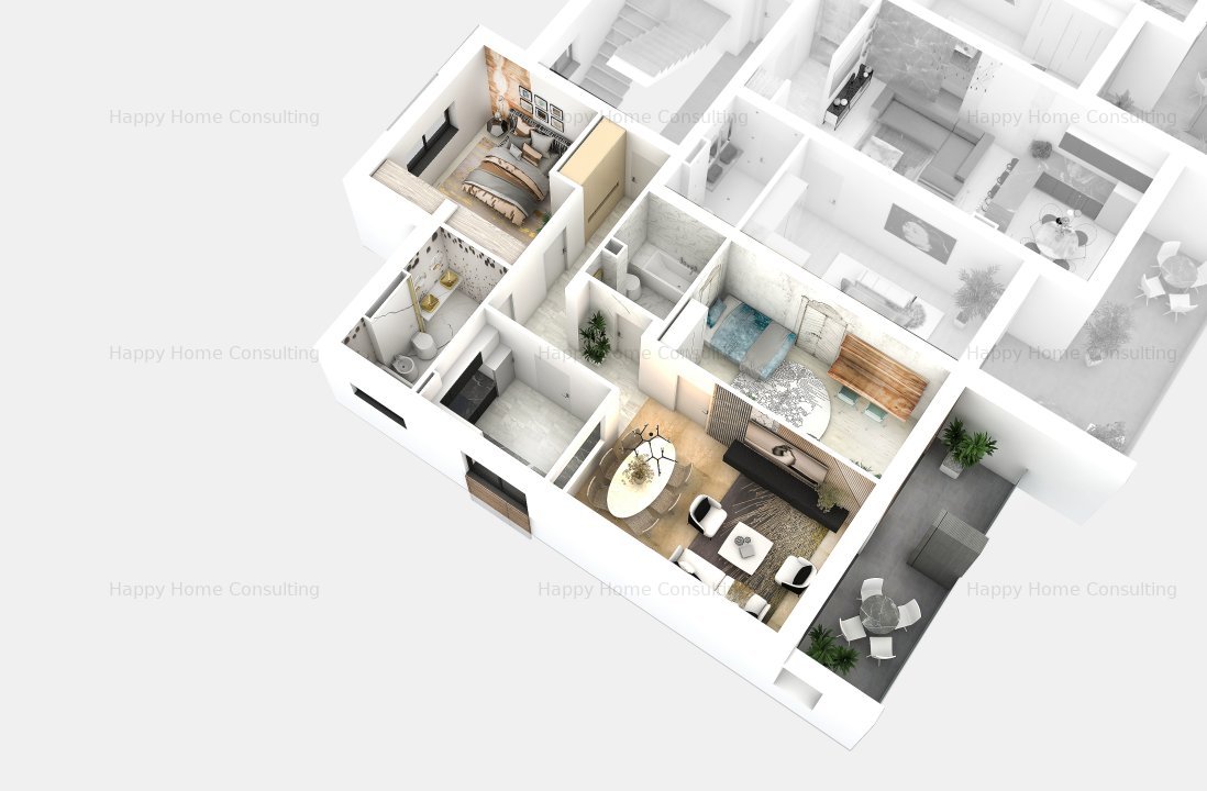 Apartament 3 camere decomandat - Cartier Rezidential NOU - imaginea 4