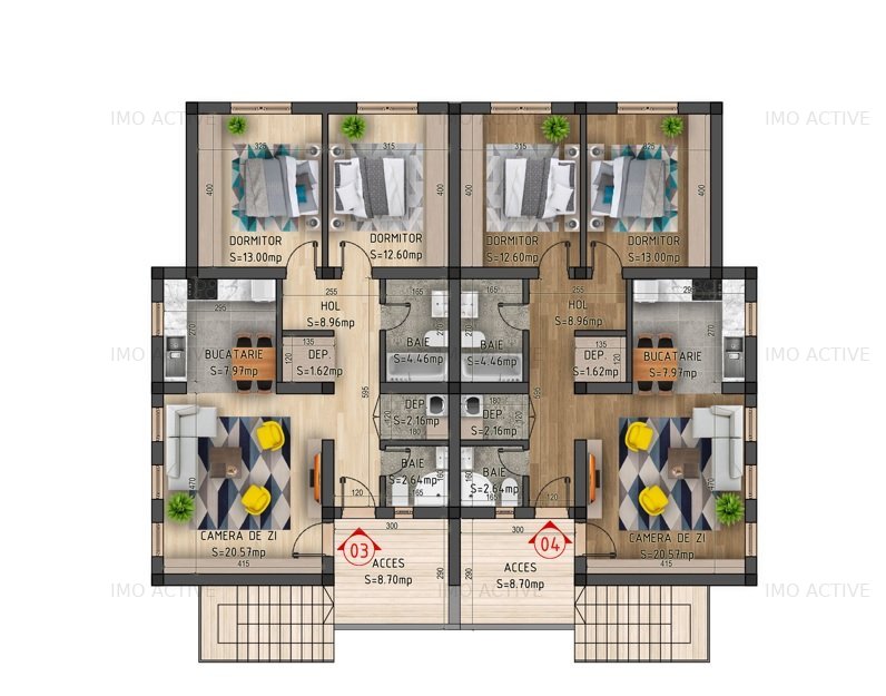 Apartament cu 3 camere de vanzare, Ansamblu rezidential LaRaCondominium, Otopeni - imaginea 7