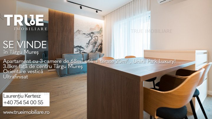 Apartament cu 3 camere, 68m? + terase 20m?,cartierul Unirii!