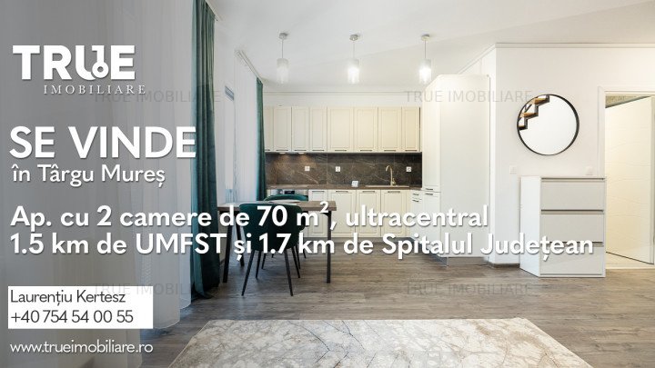 Apartament 2 camere, 70 m? utili - ultracentral, Târgu Mureş!