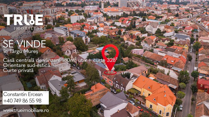 Casă centrală de vânzare, 180m? + curte 328m?, Târgu Mureş!