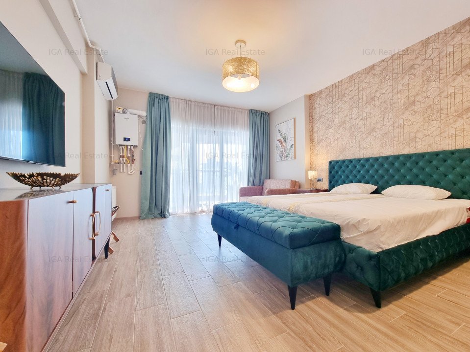 Studio cochet cu parcare privata si priveliste catre ape in complex Casa del Mar