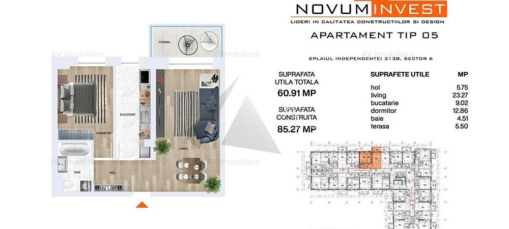 Vanzare apartament 2 camere - Novum Residence Splaiul Independentei - imaginea 0 + 1