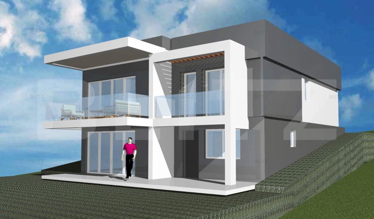 Casa Moderna cu Demisol si Parter pe un Teren de 460 mp