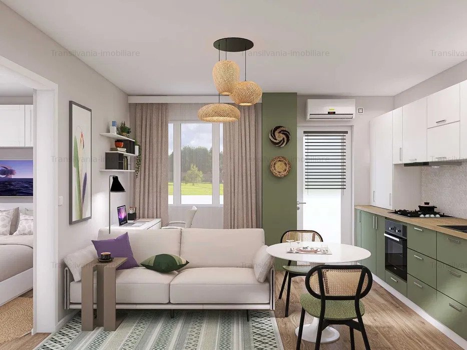 Apartament semifinisat de 37.5 mp utili, zona Chinteni