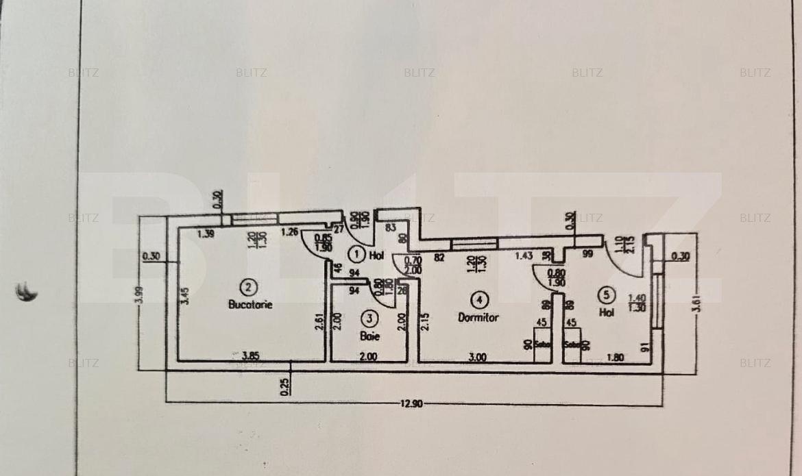 Casa renovabila cu 2 camere,36mp, in Centrul Vechi