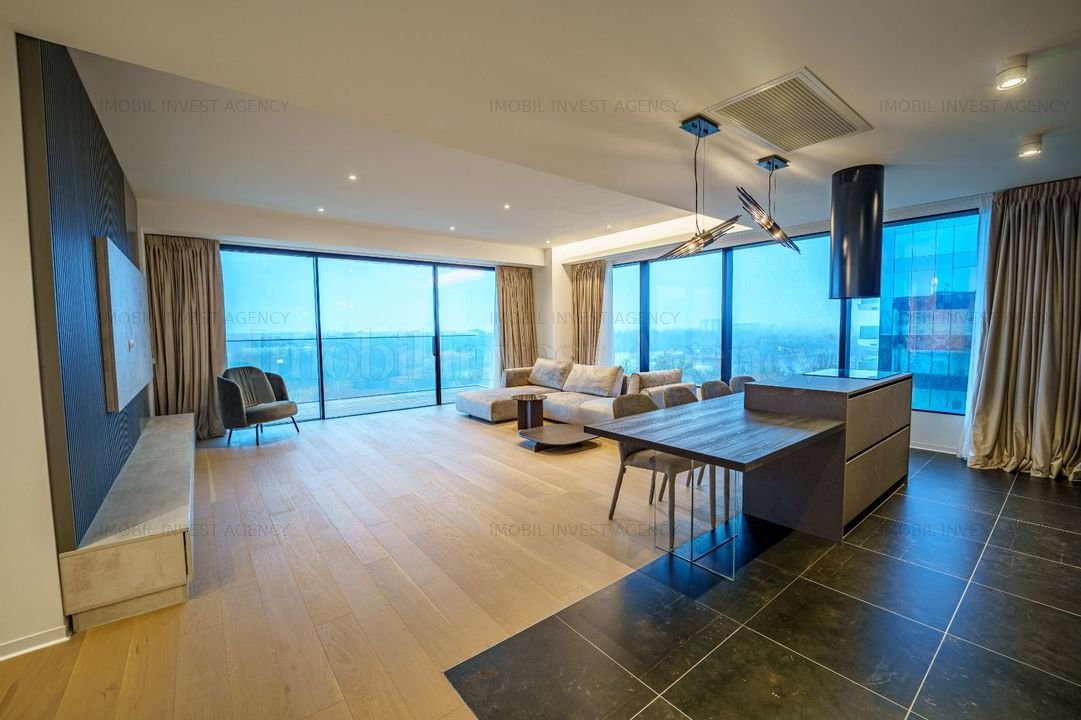 Apartament 4 camere mobilat One Mircea Eliade cu 2 locuri de parcare