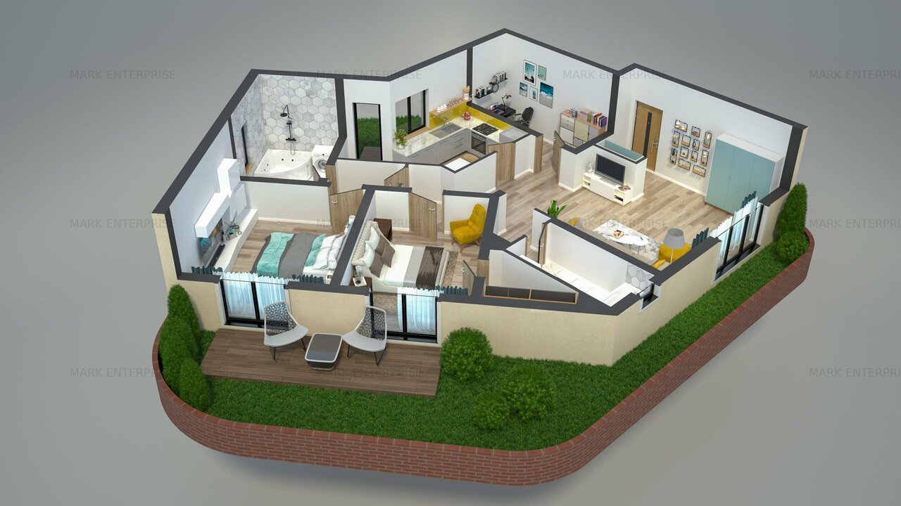 Apartament 4 camere cu gradina in Timisoara