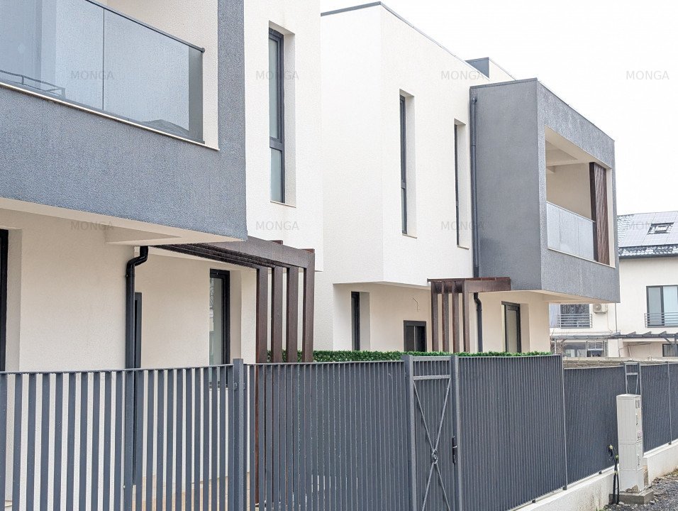 Casa moderna | 3 dormitoare | Otopeni | curte | la alb | metrou