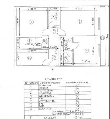Vanzari Apartamente 3 Camere / Calea Vacaresti