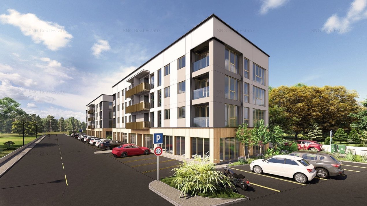 De inchiriat spatii comerciale bloc nou in apropiere de DN1 Corbeanca