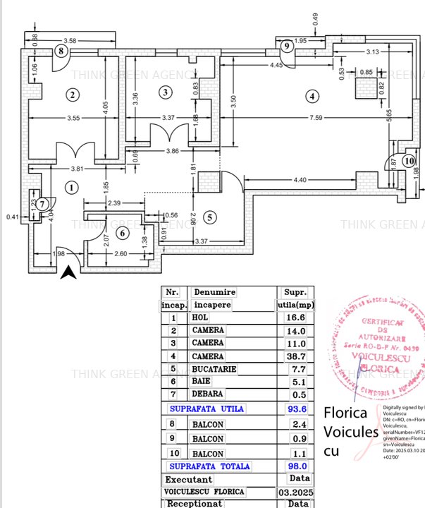 Bloc nou .Apartament 3 camere