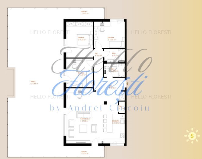 Apartamente cu 4 camere intr-un ansamblu nou in zona VIVO