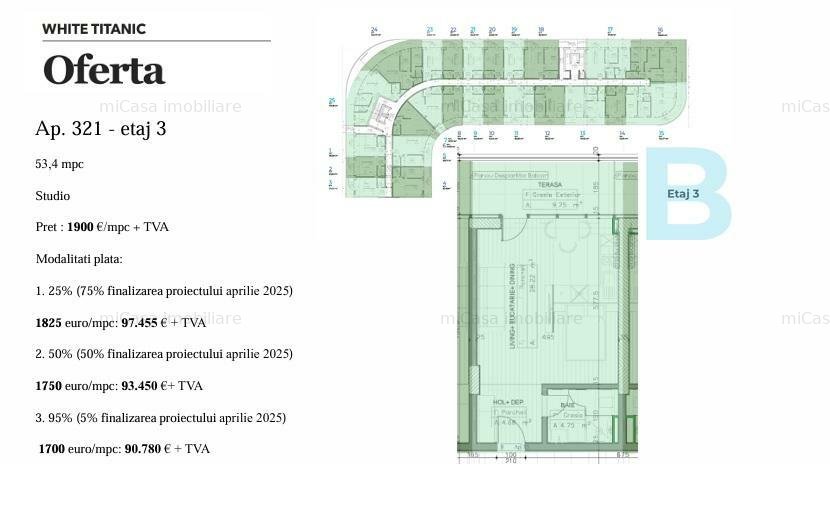 Apartament - Etaj 3 - Complex Rezidențial WHITE TITANIC - Navodari