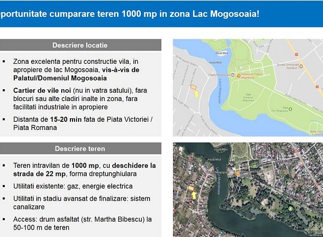 Teren Mogosoaia - zona rezidentiala in apropiere de lac / Palat Mogosoaia - imaginea 1