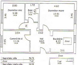 Apartament de vanzare 3 camere, în Constanta, zona Tomis III