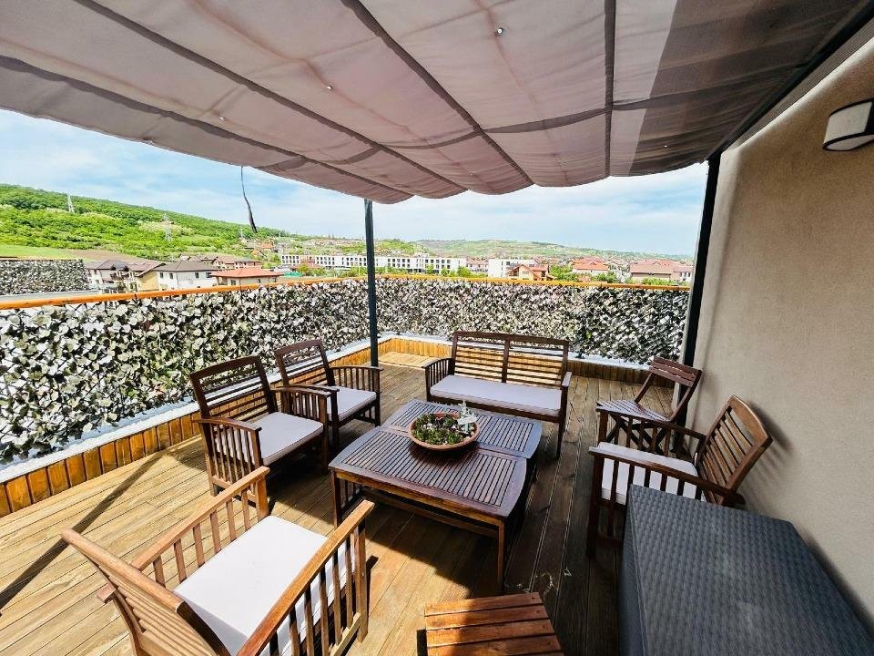 Penthouse 3 camere, 2 nivele, terasa, mobilat/utilat, parcare