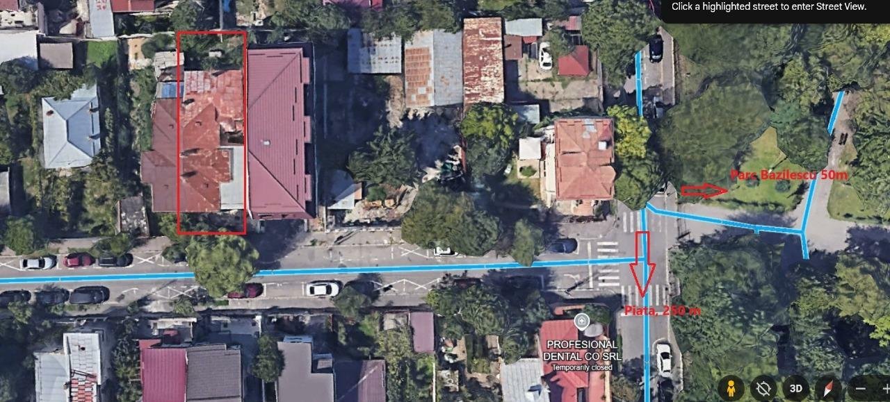 Parcul Bazilescu - Piata 16 Februarie - Casa de vanzare, teren 304 mp