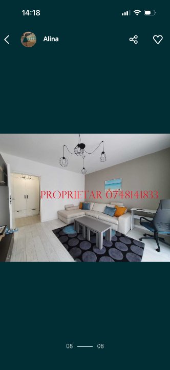 Proprietar inchiriez garsoniera Plaza Residence - disponibila 1 mai